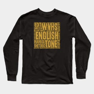 WVHS English Love Tee Shirt Gold Text Long Sleeve T-Shirt